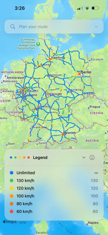 Autobahn Map screenshot